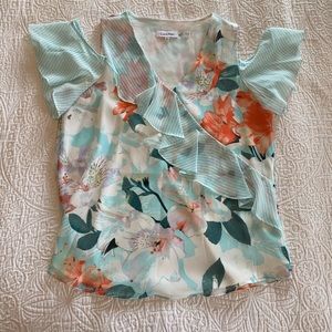 Beautiful Summer Floral Tank- Size Small